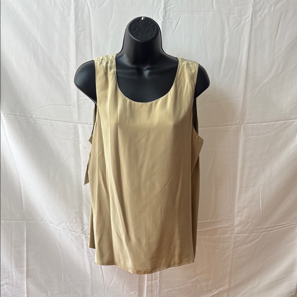Elegant Tan Sleeveless Tank Top